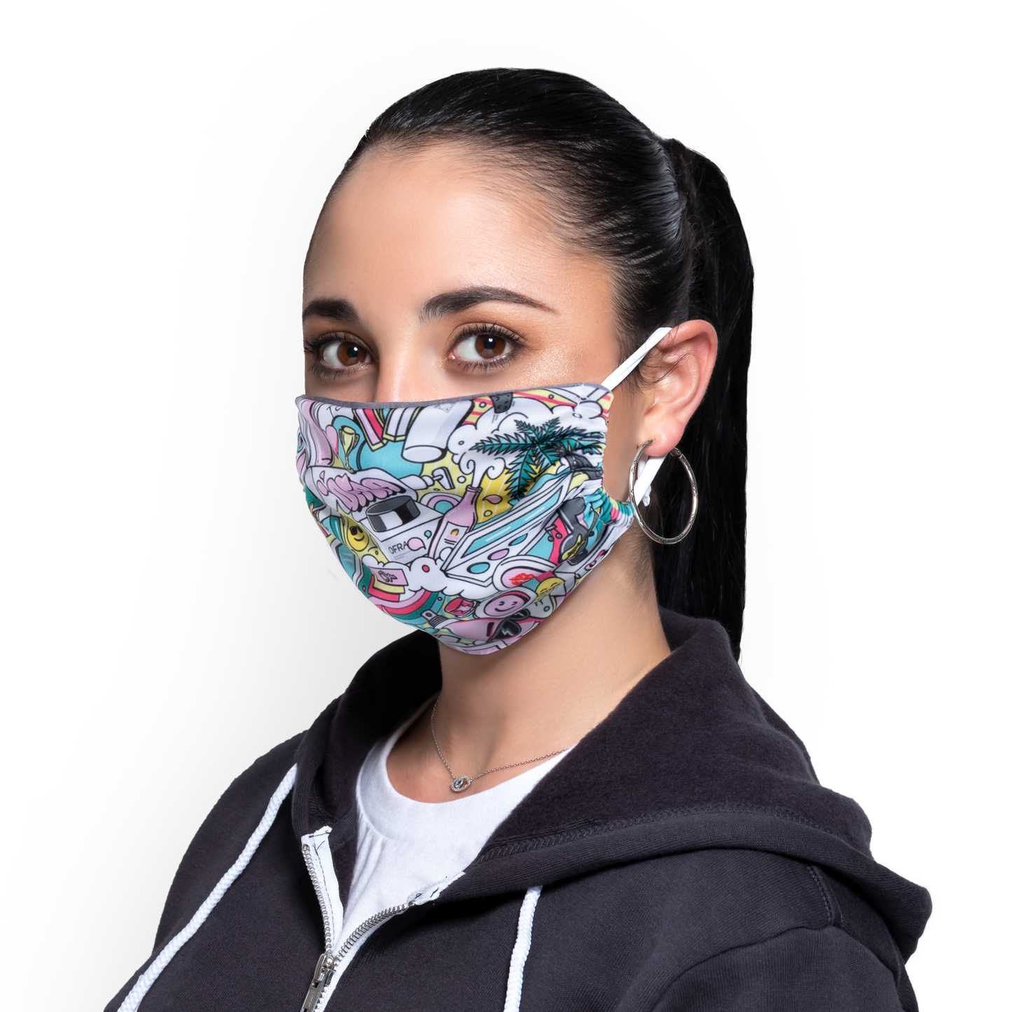 Cloth Face Mask - Illustration Print